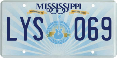 MS license plate LYS069