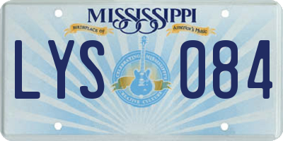 MS license plate LYS084