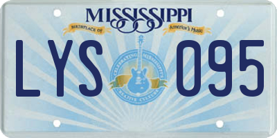 MS license plate LYS095