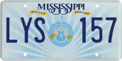 MS license plate LYS157