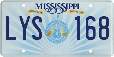 MS license plate LYS168