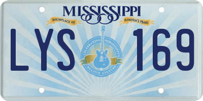 MS license plate LYS169