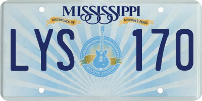 MS license plate LYS170