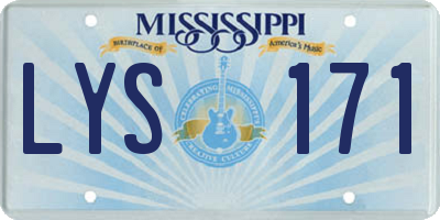 MS license plate LYS171