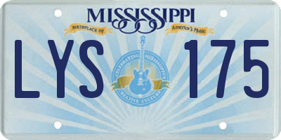 MS license plate LYS175
