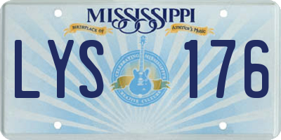 MS license plate LYS176