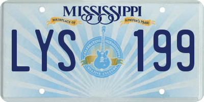 MS license plate LYS199
