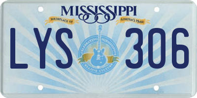 MS license plate LYS306