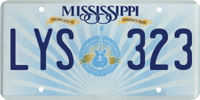 MS license plate LYS323