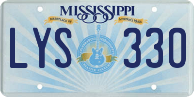 MS license plate LYS330