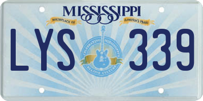 MS license plate LYS339