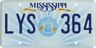 MS license plate LYS364