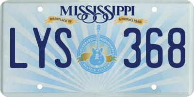 MS license plate LYS368