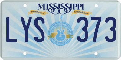MS license plate LYS373