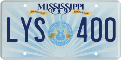 MS license plate LYS400