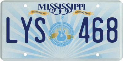 MS license plate LYS468