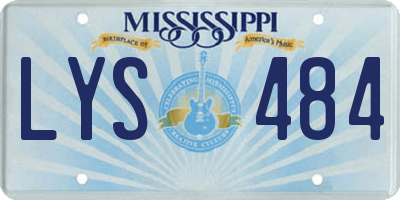 MS license plate LYS484
