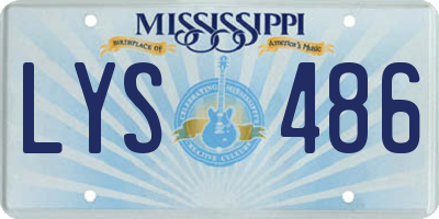 MS license plate LYS486