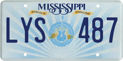 MS license plate LYS487