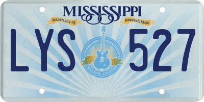MS license plate LYS527