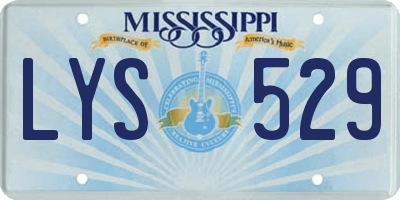 MS license plate LYS529