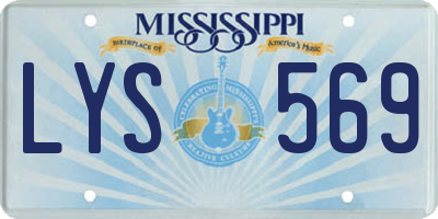 MS license plate LYS569