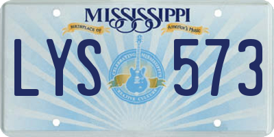 MS license plate LYS573