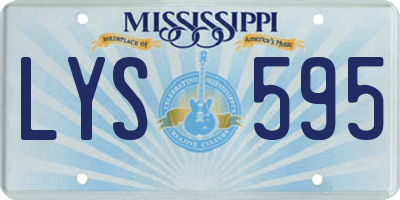 MS license plate LYS595