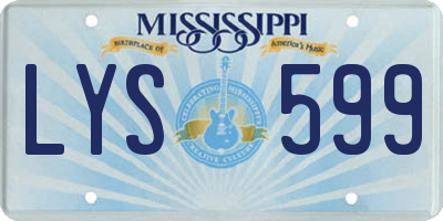 MS license plate LYS599