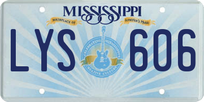 MS license plate LYS606