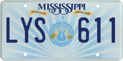 MS license plate LYS611