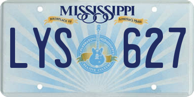 MS license plate LYS627