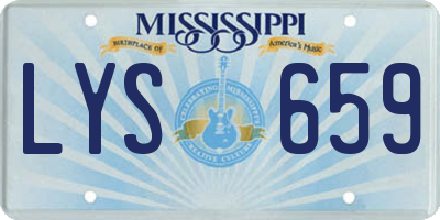 MS license plate LYS659