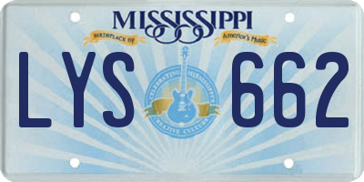 MS license plate LYS662