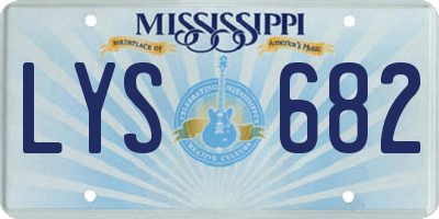 MS license plate LYS682