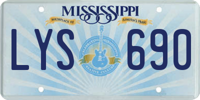 MS license plate LYS690