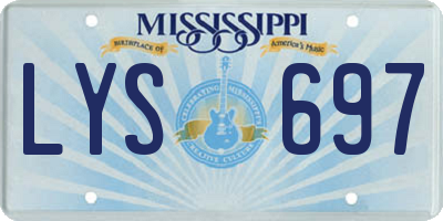 MS license plate LYS697