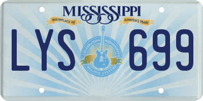 MS license plate LYS699