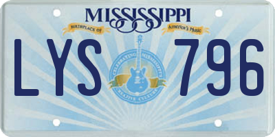 MS license plate LYS796