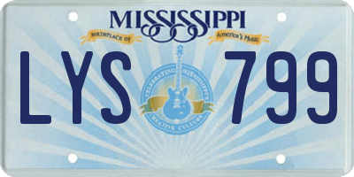 MS license plate LYS799