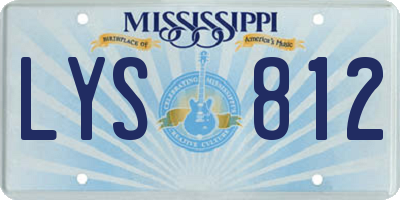MS license plate LYS812