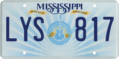 MS license plate LYS817