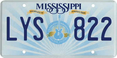 MS license plate LYS822