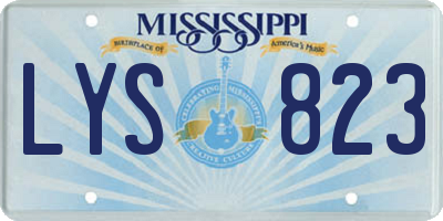 MS license plate LYS823