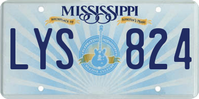 MS license plate LYS824