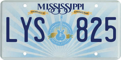 MS license plate LYS825