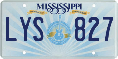 MS license plate LYS827