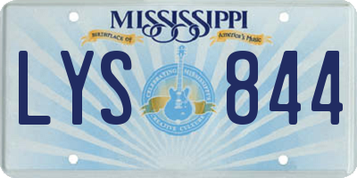 MS license plate LYS844
