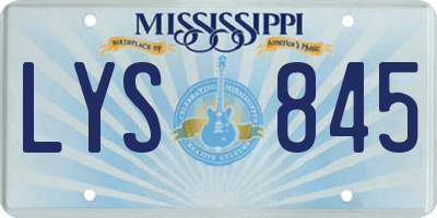MS license plate LYS845