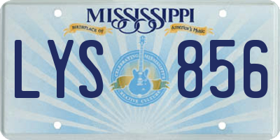 MS license plate LYS856